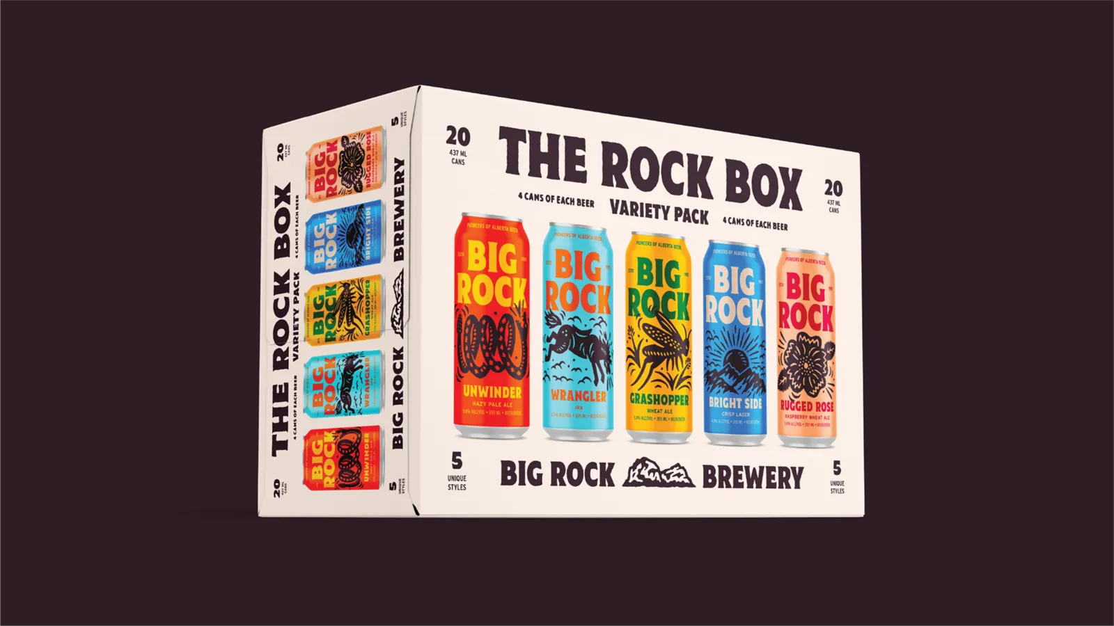 The Big Rock Rock Box, a 20-can variety pack.